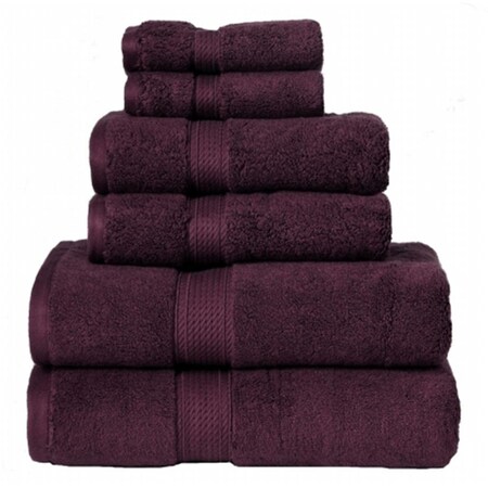 Superior 900GSM Egyptian Cotton 6-Piece Towel Set Plum 900GSM 6 PC SET PL